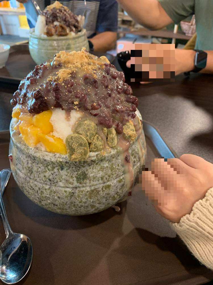 옥빙수 크기