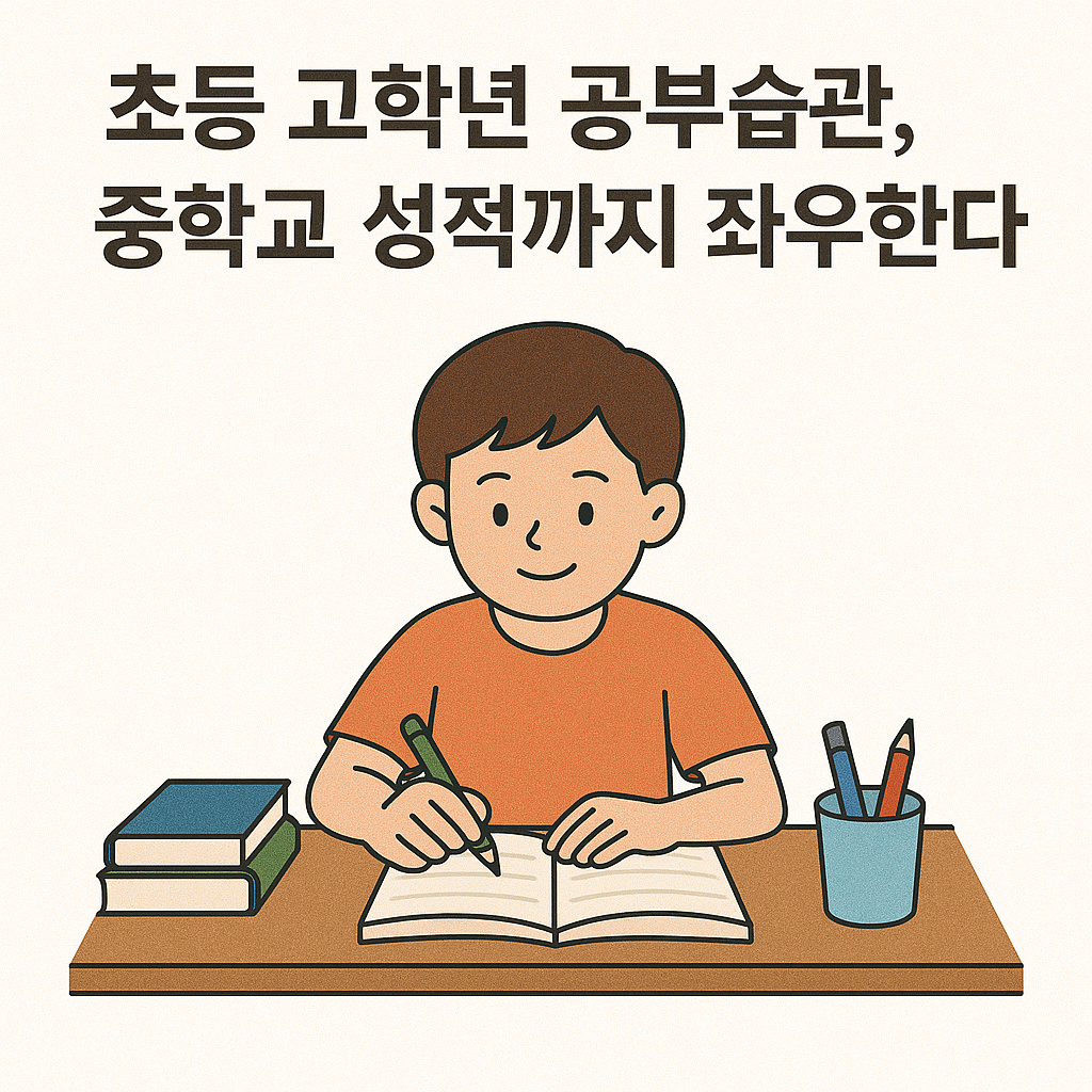 초등 고학년 공부습관, 중학교 성적까지 좌우한다