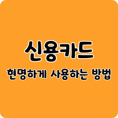 현명한 신용카드 사용법