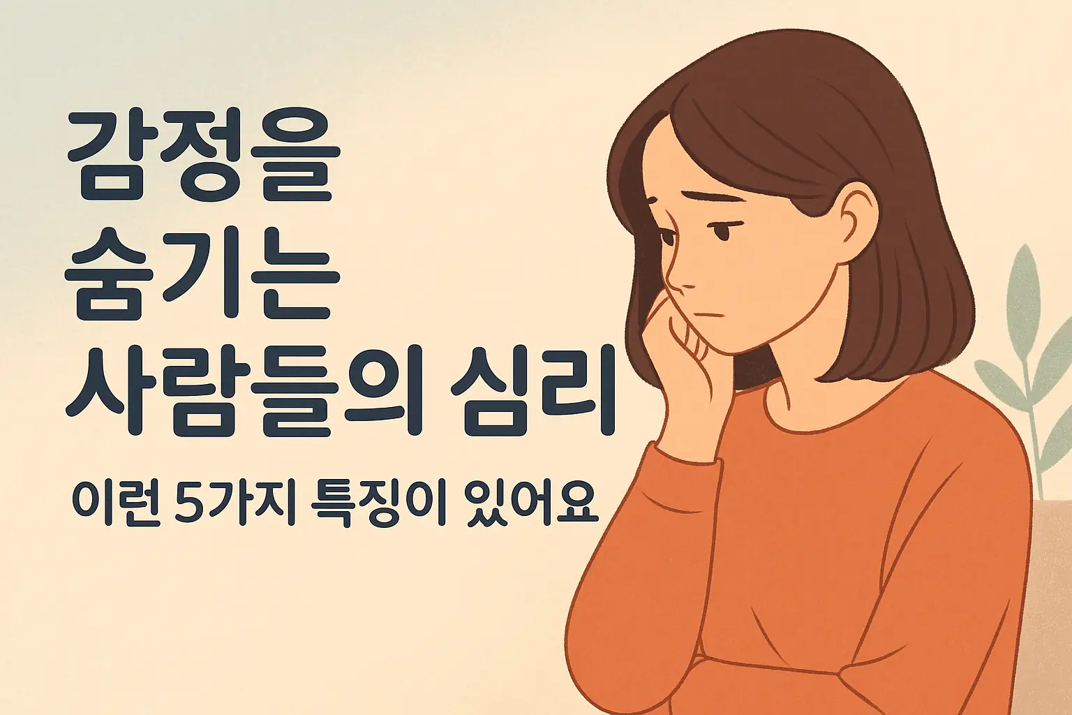감정을 숨기는 사람들의 5가지 심리적 특징 썸네일 이미지
