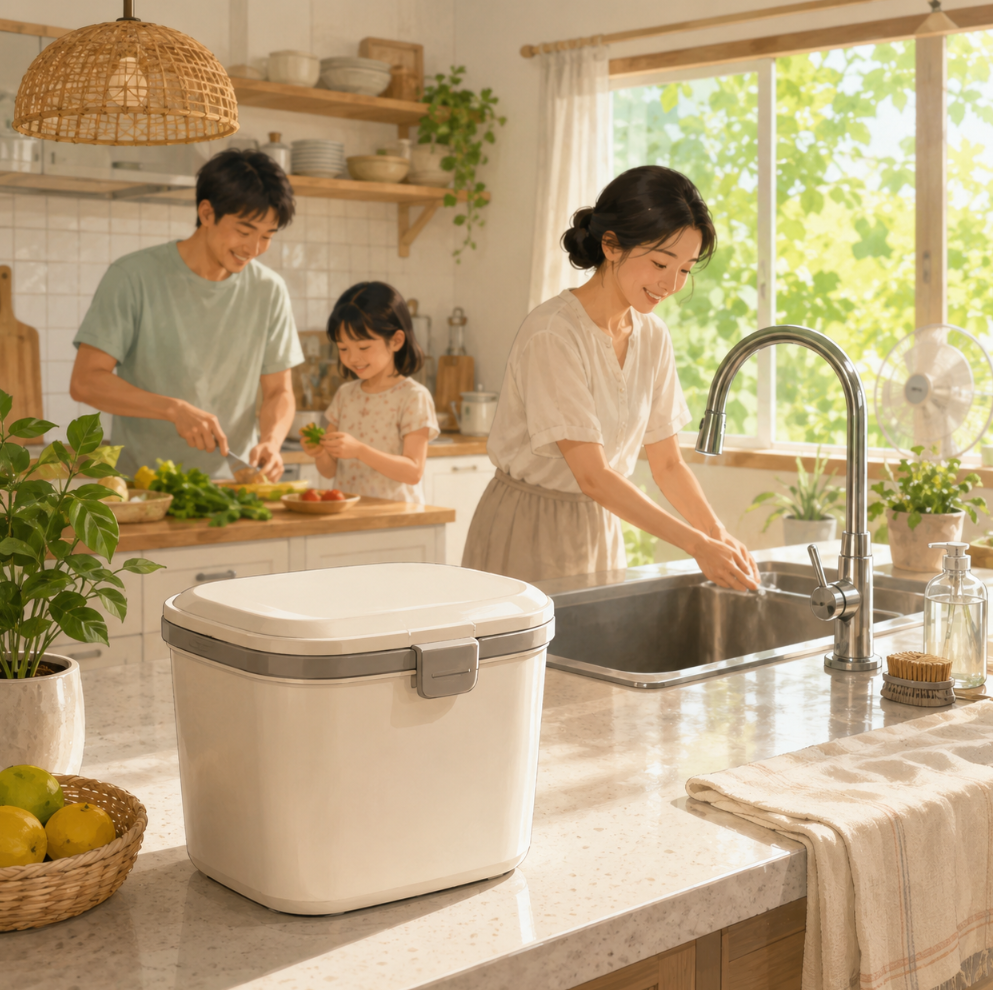 여름 주방에서 장면