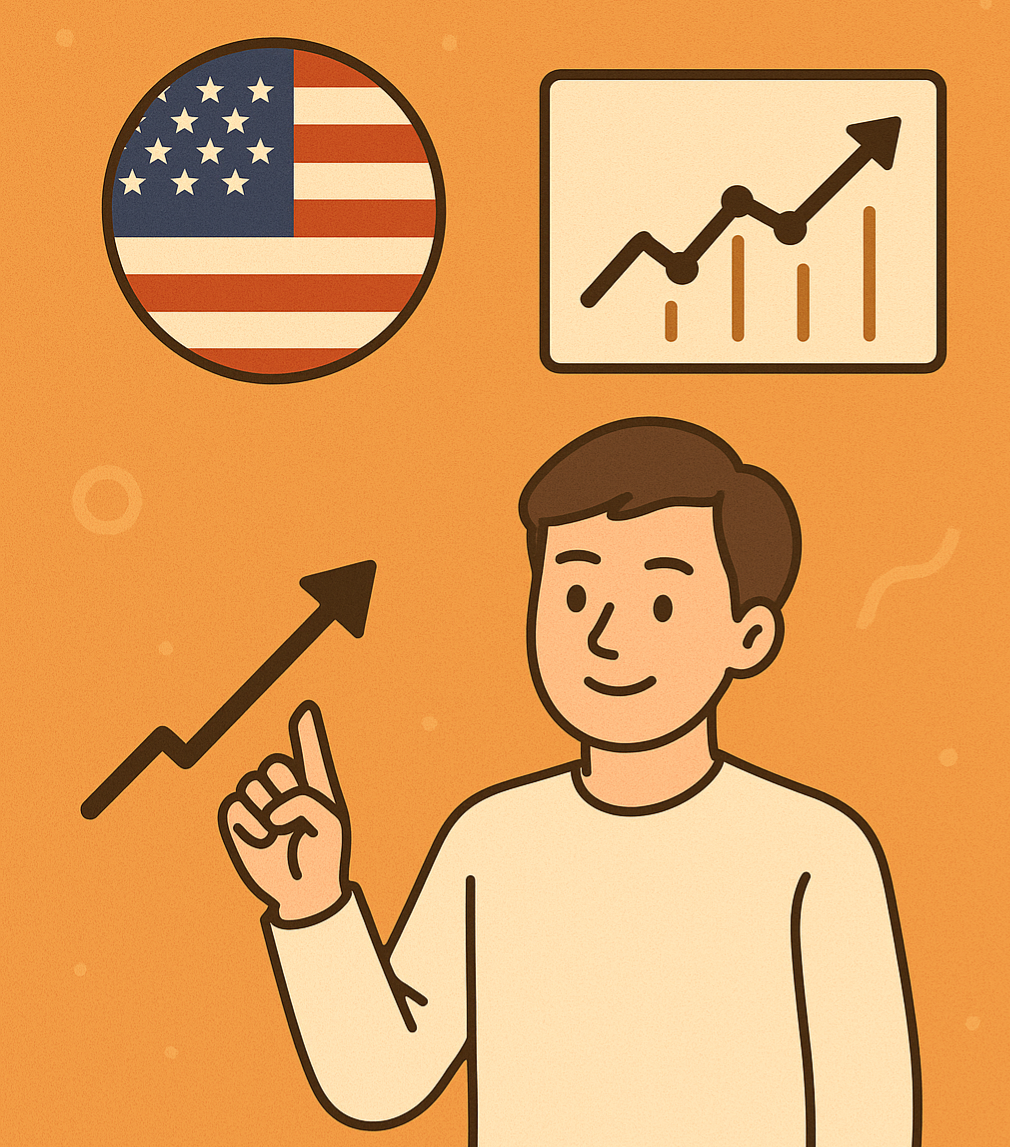 미국 지수형 ETF를 나타내는 사진