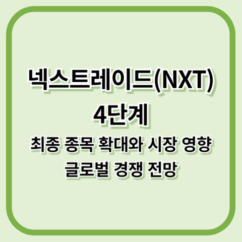 넥스트레이드(NXT) 4단계: 최종 종목 확대와 시장 영향향, 글로벌 경쟁 전망