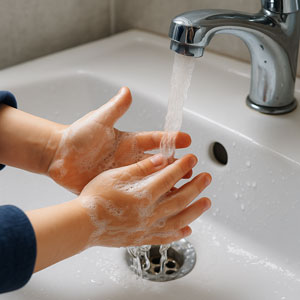 수족구 증상 예방 - 손 씻기 등 개인위생 철저히 지키기