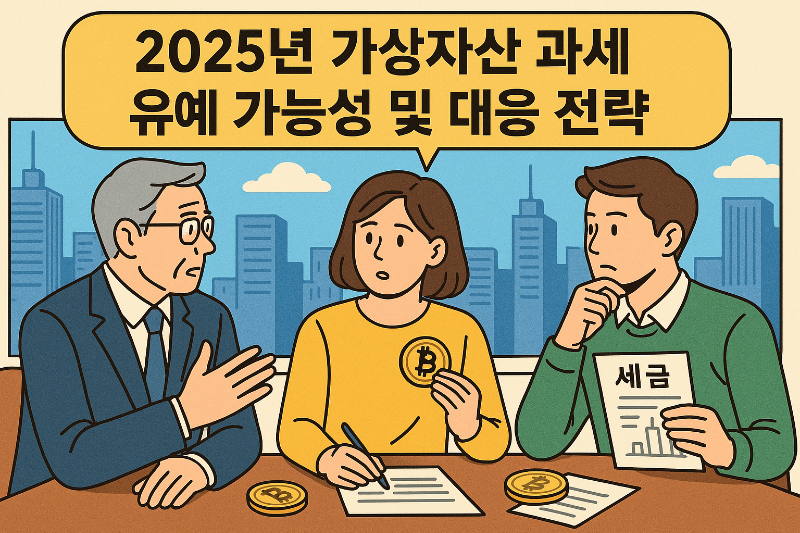 가상자산 과세 유예 가능성에 대해 토론하는 장면