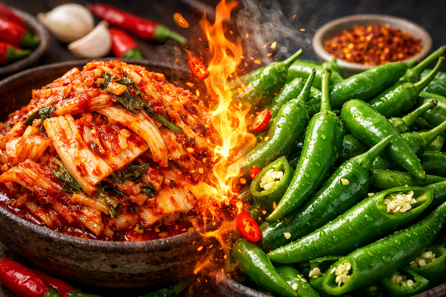 김치 + 청양고추