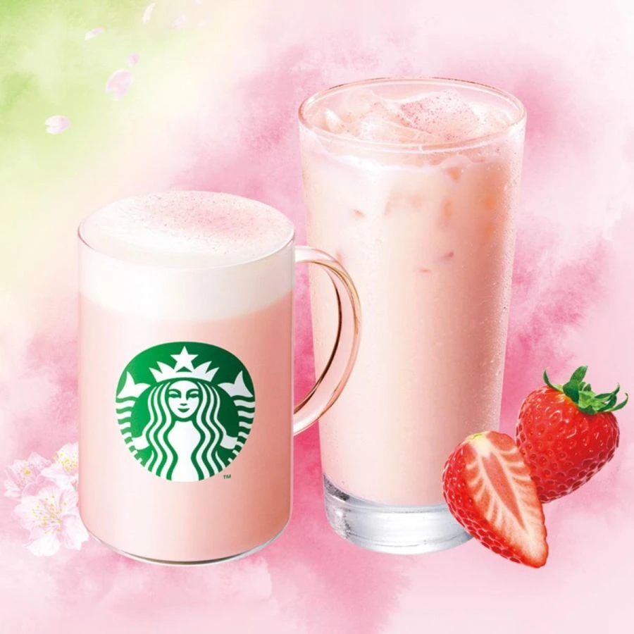 딸기 사쿠라 소이 라떼