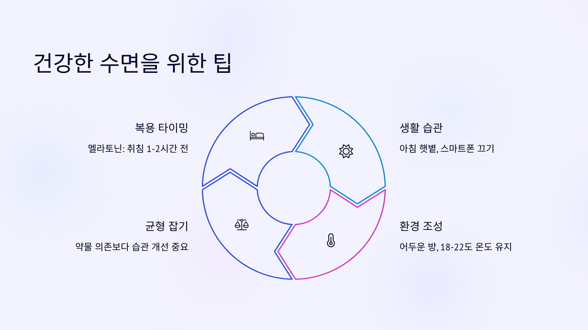 멜라토닌 vs 수면 보조제 팁