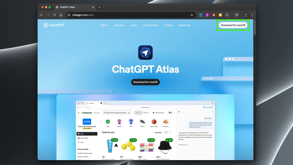Mac용 ChatGPT 아틀라스 브라우저 설치 방법