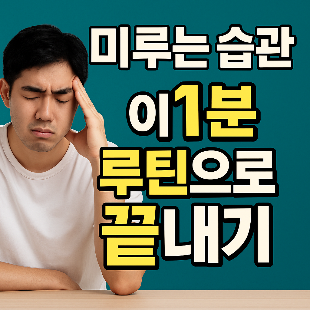 미루는 습관 1분으로 끝내기