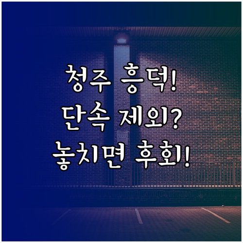 청주 흥덕구 주정차 알림 신청 방법과..