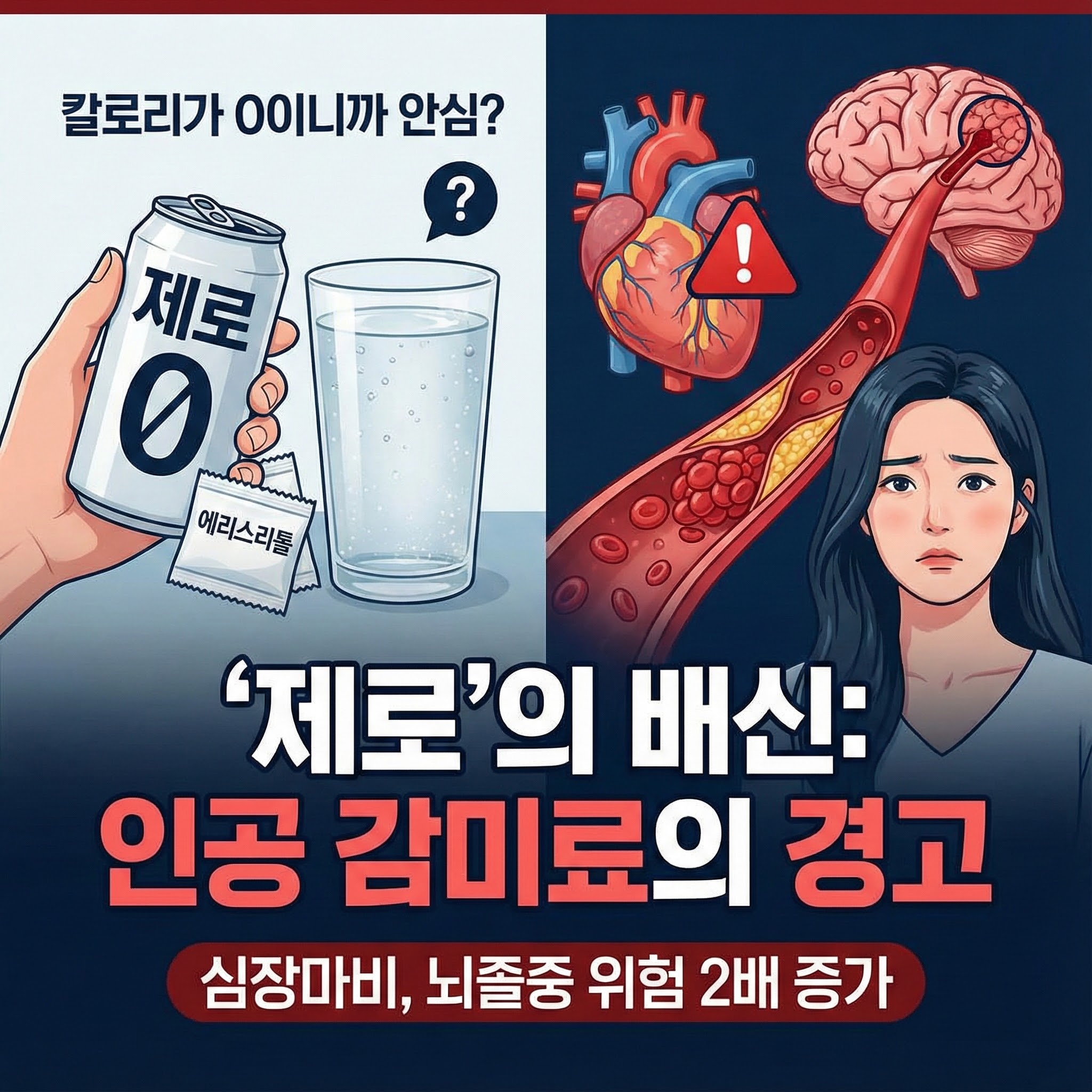 '제로'의 배신: 인공 감미료가 심장을 멈추게 한다?