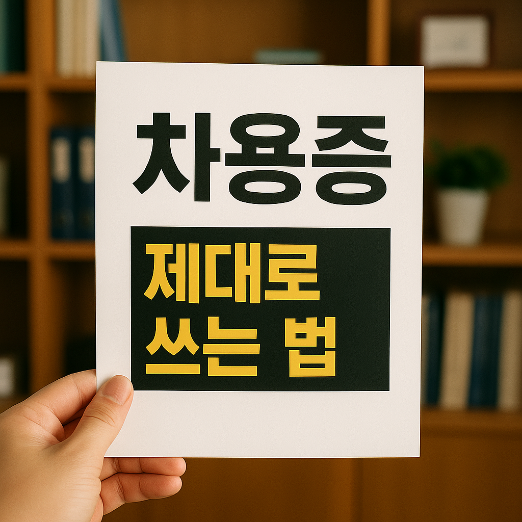 차용증 제대로 쓰는 법 (양식 포함)