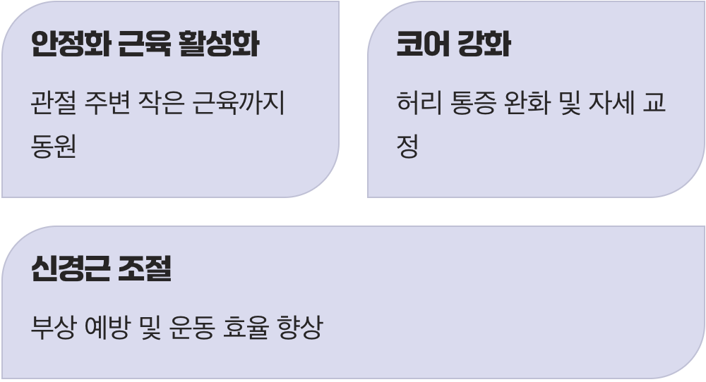 숨은 근육을 깨우는 놀라운 효과