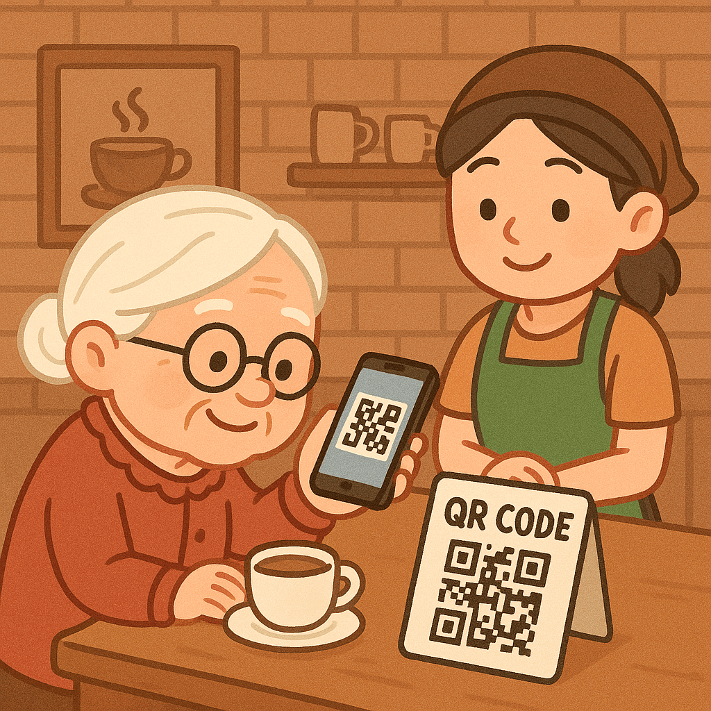 60대 QR결제 방법