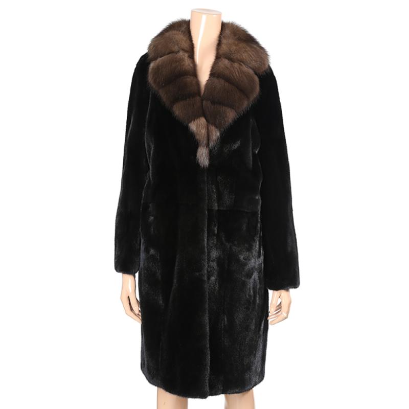 EID FJORD 밍크 세이블 콤비 코트 P154