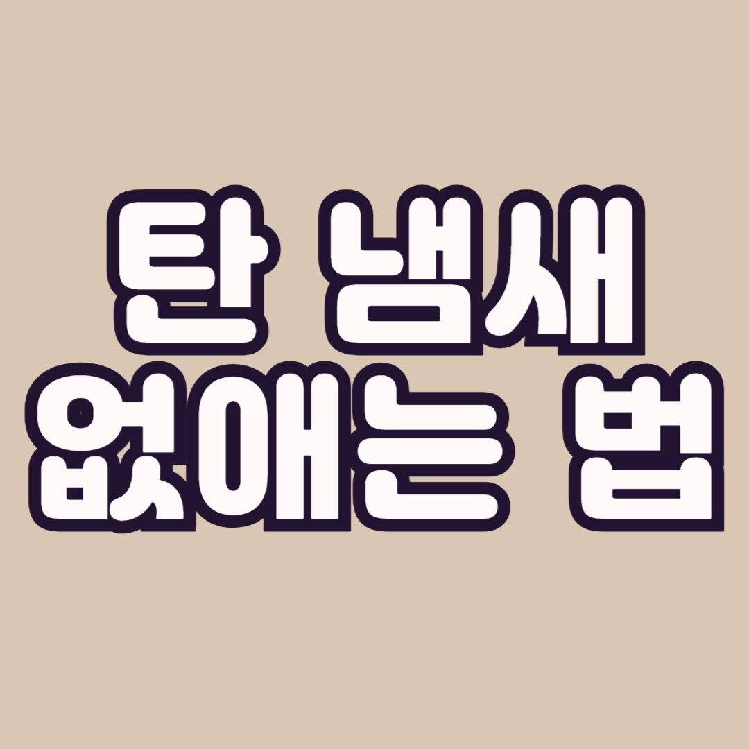 탄냄새-없애는-방법