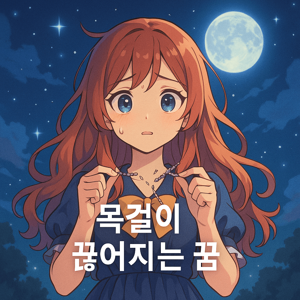 목걸이 끊어지는 꿈 해몽