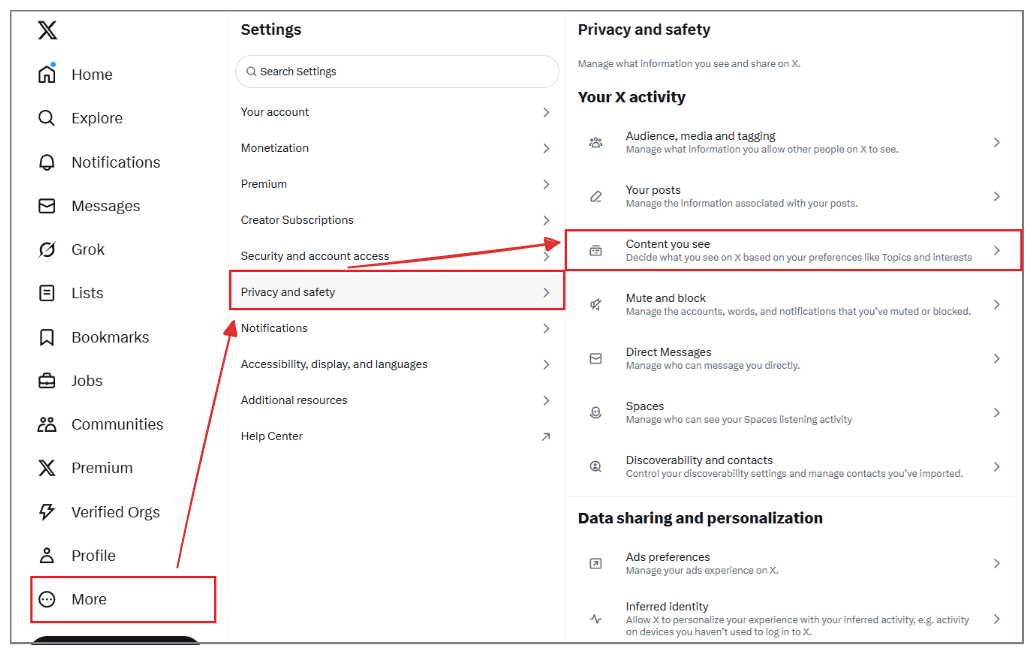 X 사이트 설정 실습2