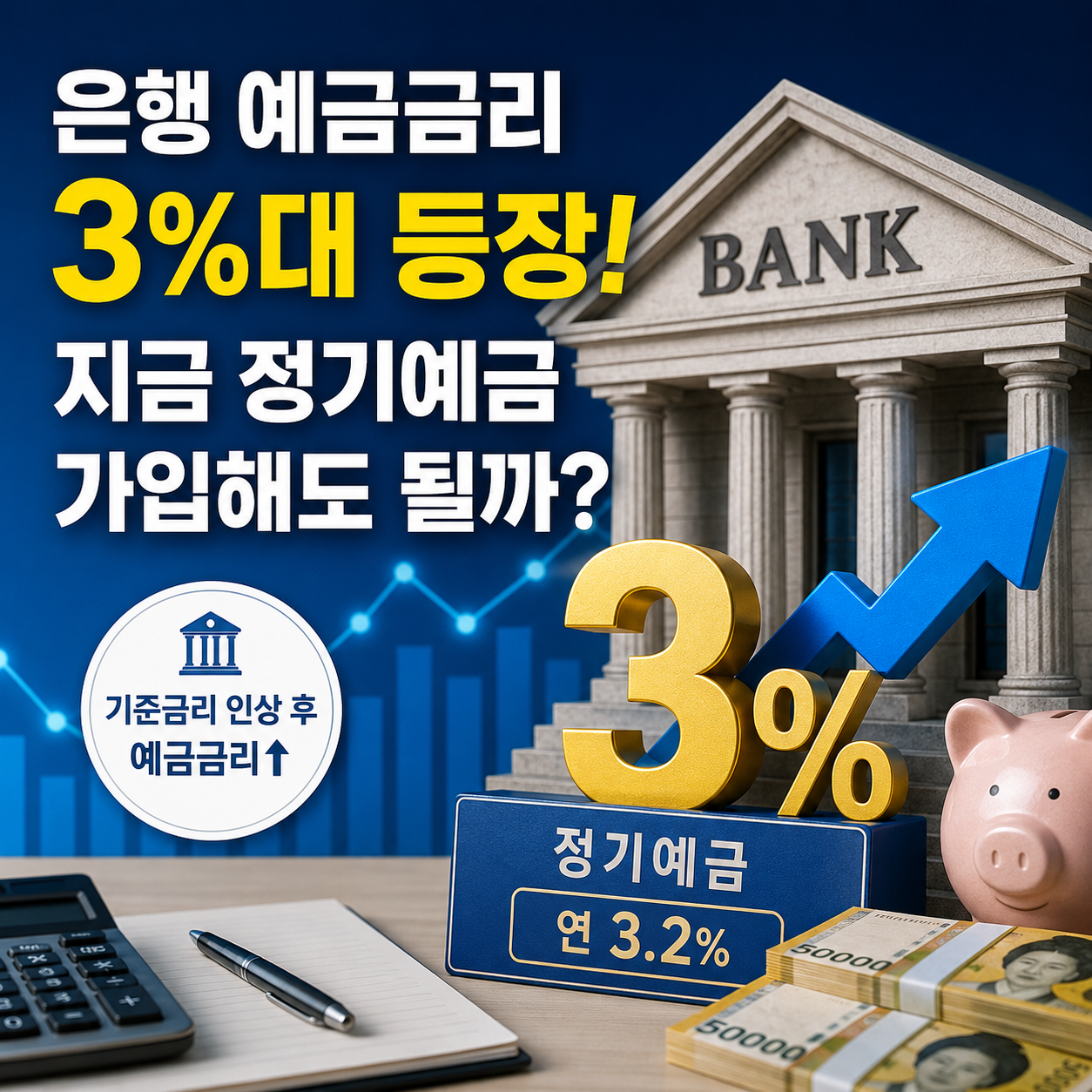 은행 예금금리 3%대 등장,