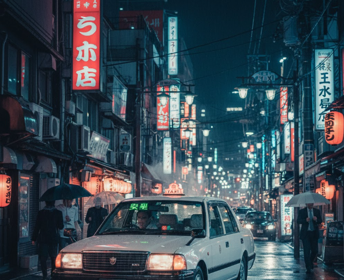 일본 택시 이미지