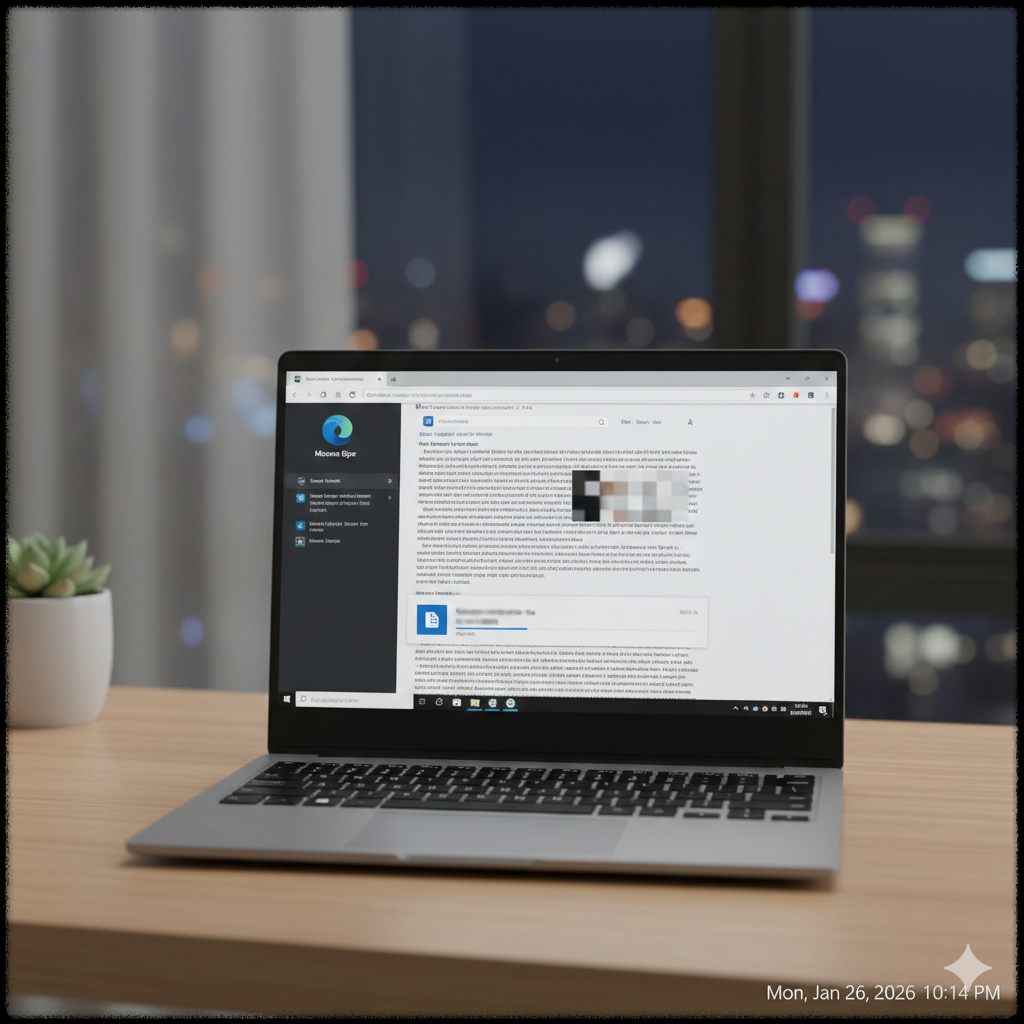 PDF 파일이 열리지 않고 자동으로 다운로드되는 브라우저 화면
