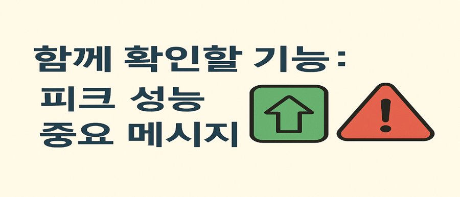 함께 확인할 기능: 피크 성능