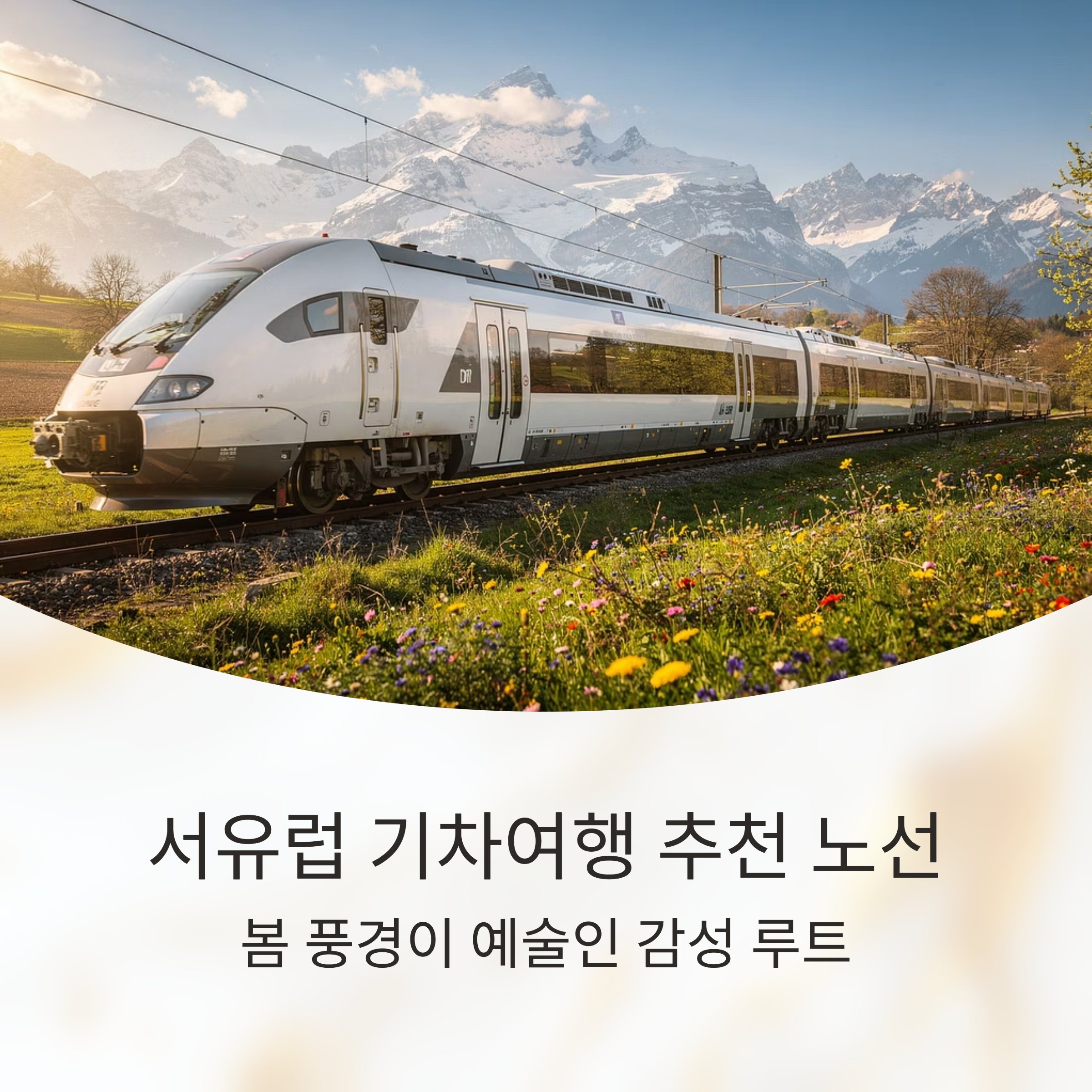 서유럽 기차여행 추천 노선, 봄 풍경이 예술인 감성 루트 완전 정리
