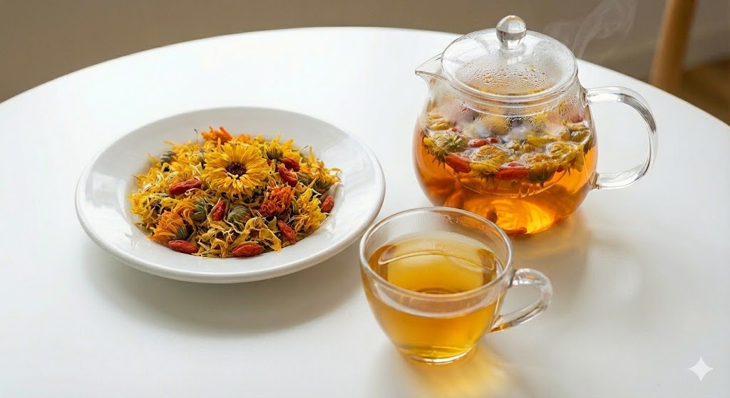 마리골드의 루테인과 구기자의 베타인이 만나 눈의 피로를 즉각 해소하고 시야를 선명하게 만드는 최강의 시력 회복 블랜딩