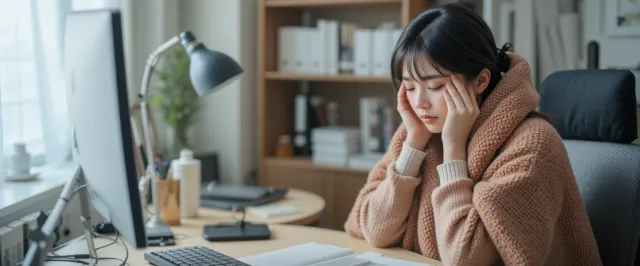 냉방병 증상으로 소화불량을 겪는 직장인