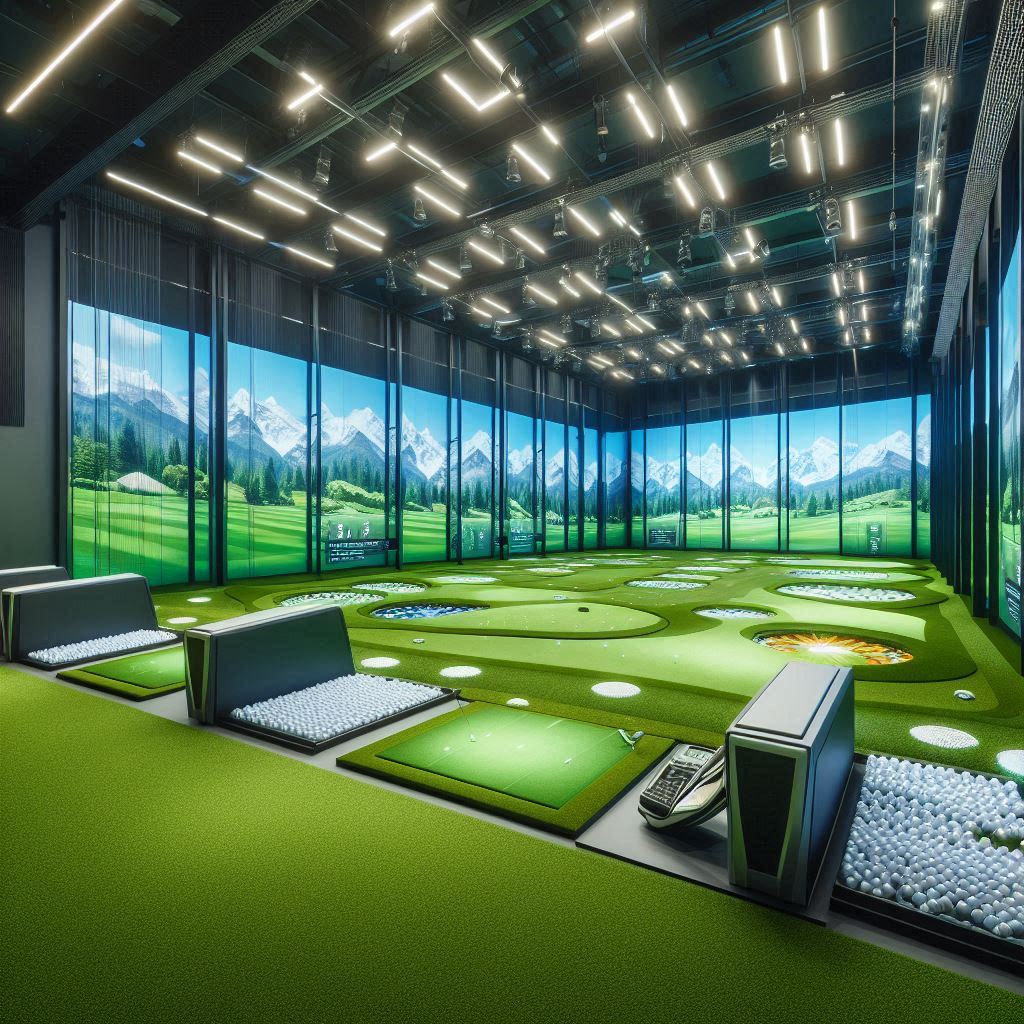 실내골프연습장 배경