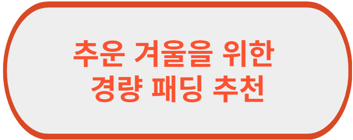 경량 패딩 추천