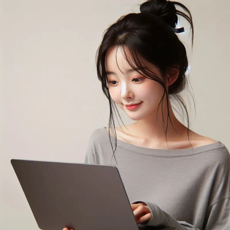 애니메이션-사진-변환-어플-추천을-알아보는-여성의-모습