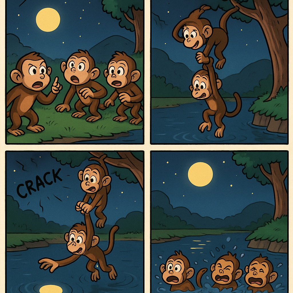 원후취월 사자성어 만화 이미지