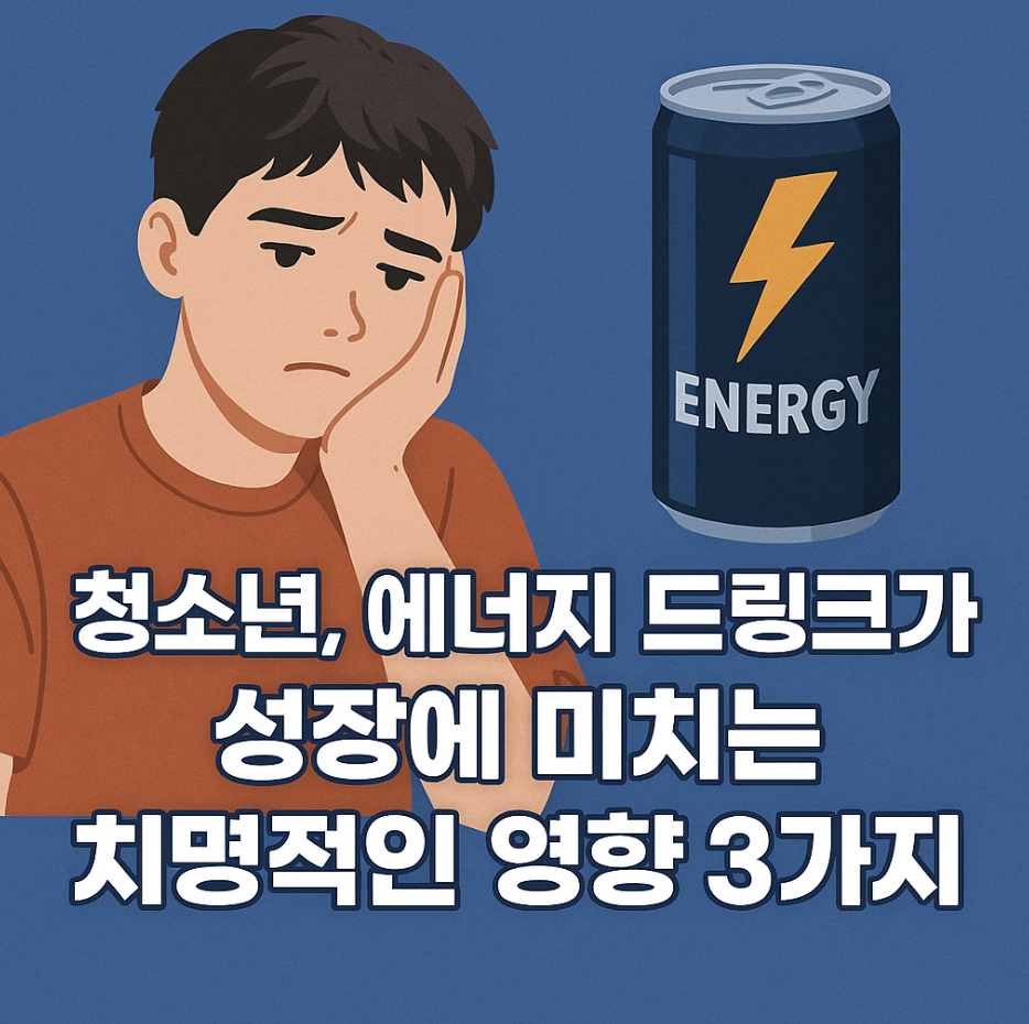 청소년, 에너지 드링크가 성장에 미치는 치명적인 영향 3가지