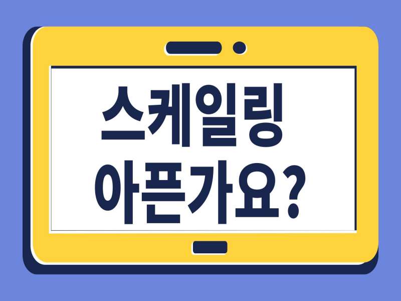 스케일링 아픈가요?