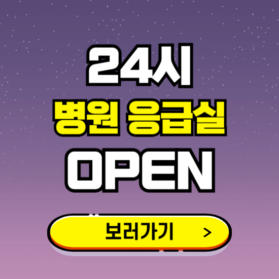 내근처 24시 병원 응급실 찾기