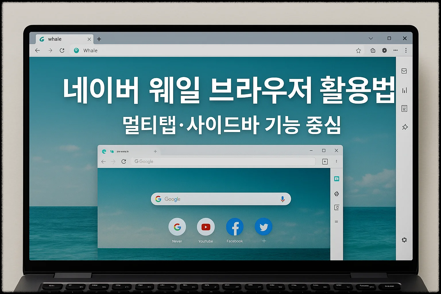 네이버 웨일 브라우저 메인 화면