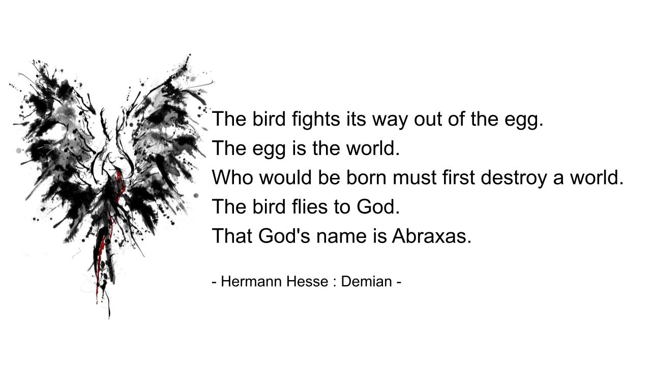데미안(Demian)&#44; 헤르만 헤세 성장&#44; 사랑&#44; 자아 추구에 대한 영어 명언 & 명대사 모음
