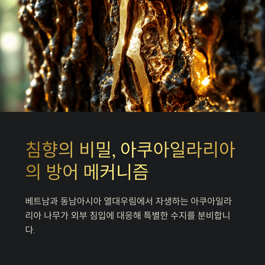 베트남 오리진의 침향의 비밀-아쿠아일라리아의 방어 메커니즘