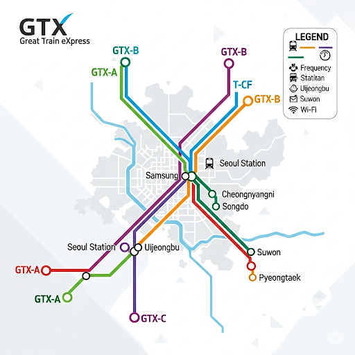 GTX 노선 지도