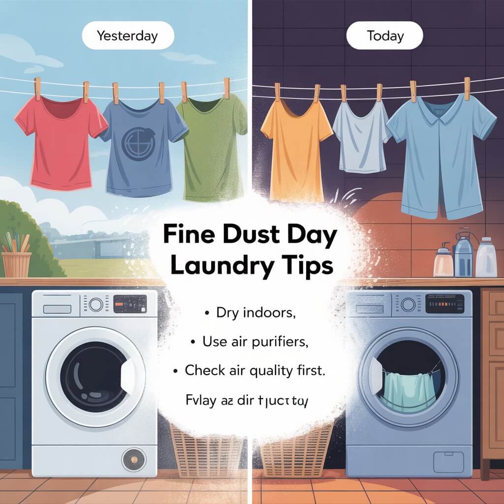 미세먼지 많은 날 빨래 말려도 될까? 실내·야외 건조 방법 정리