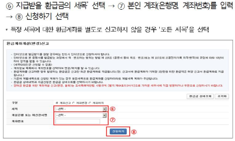국세 미수령 환급금 조회 및 신청하는 방법