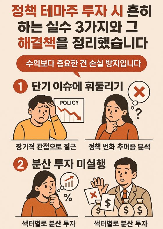 정책 테마주 투자 시 피해야 할 3가지 실수와 해결책