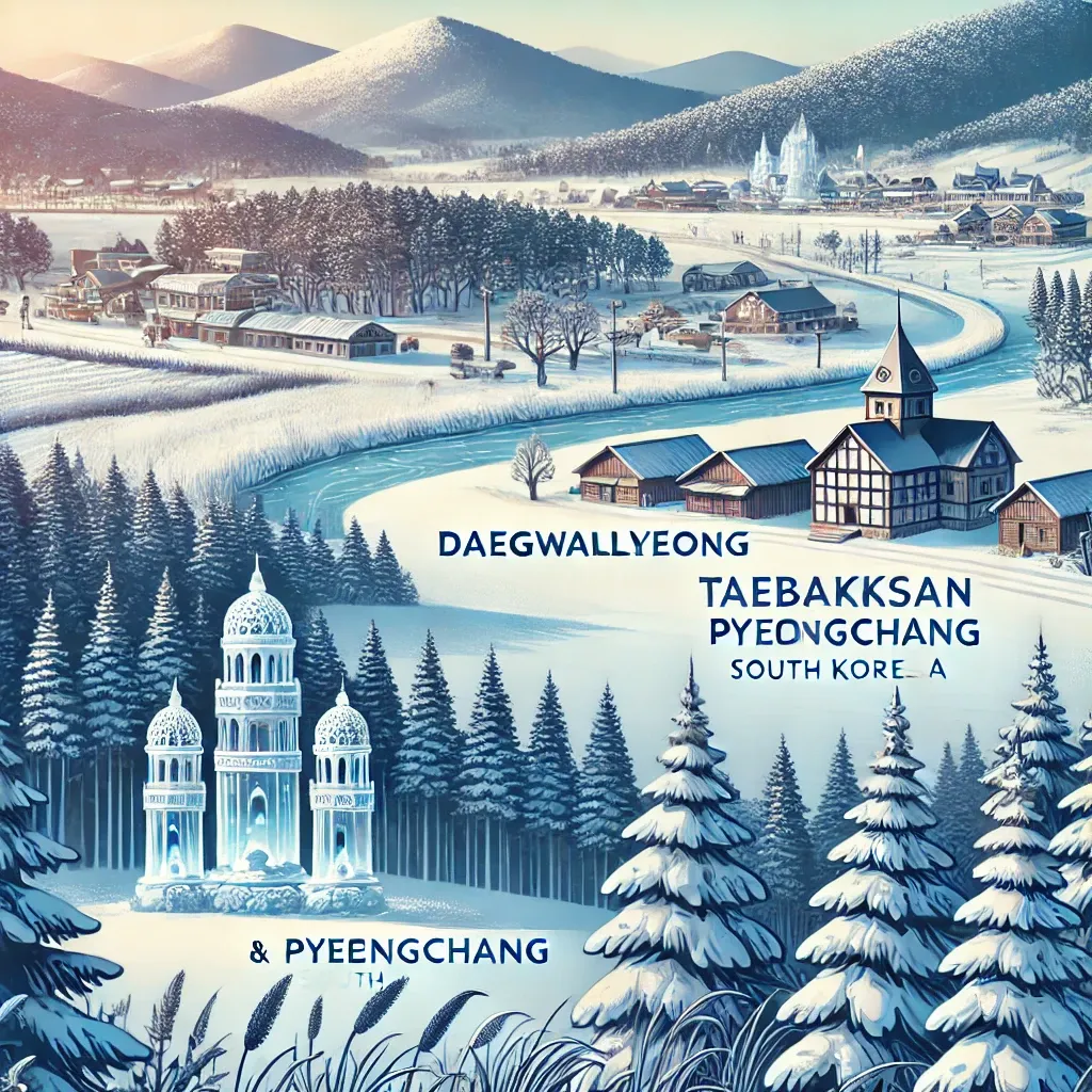 대관령-평창-눈덮인-들판-태백산-눈꽃축제