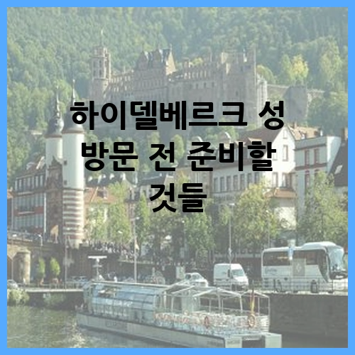하이델베르크 성 방문 전 준비할 것들