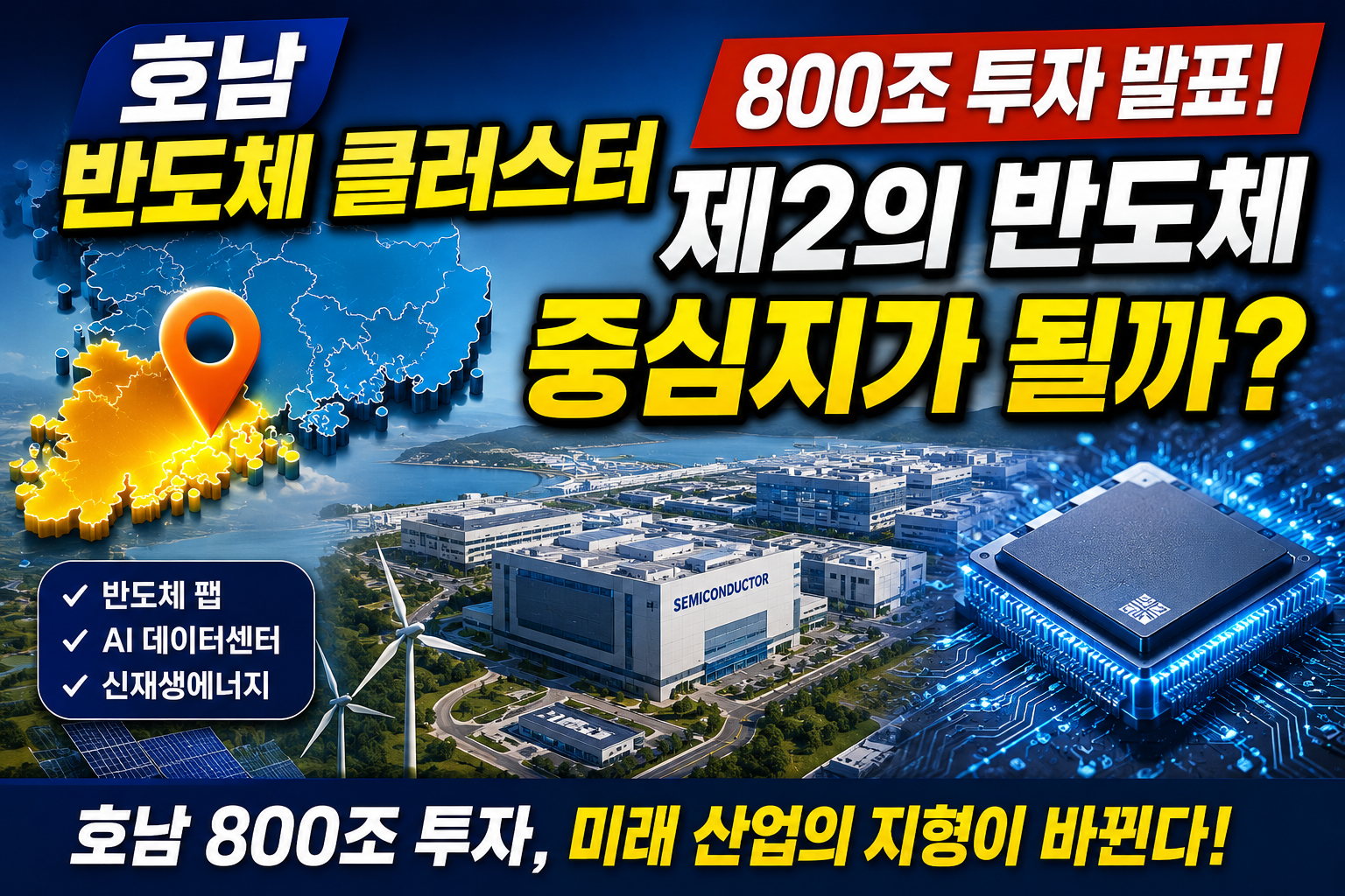 호남 반도체 클러스터 800조 투자 발표