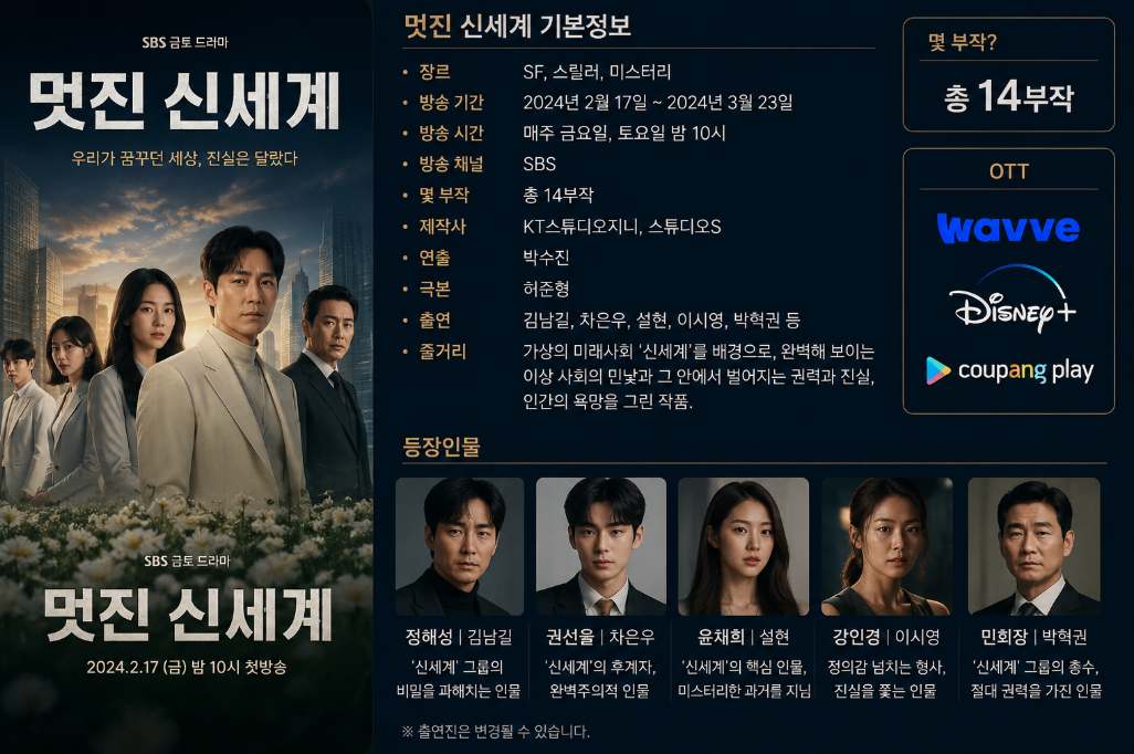멋진 신세계 기본정보 등장인물 줄거리 3분 완벽 정리