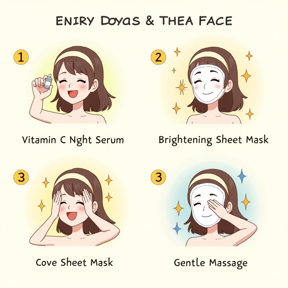 피부관리하는 여성