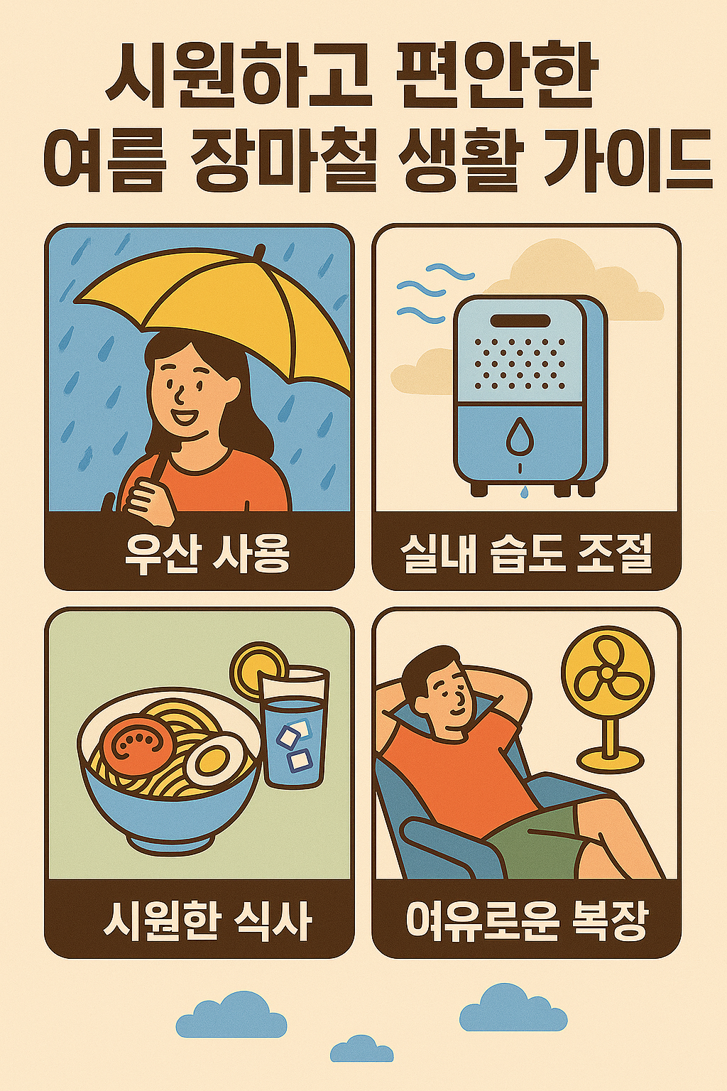 여름 장마철 쾌적한 생활 완전 가이드